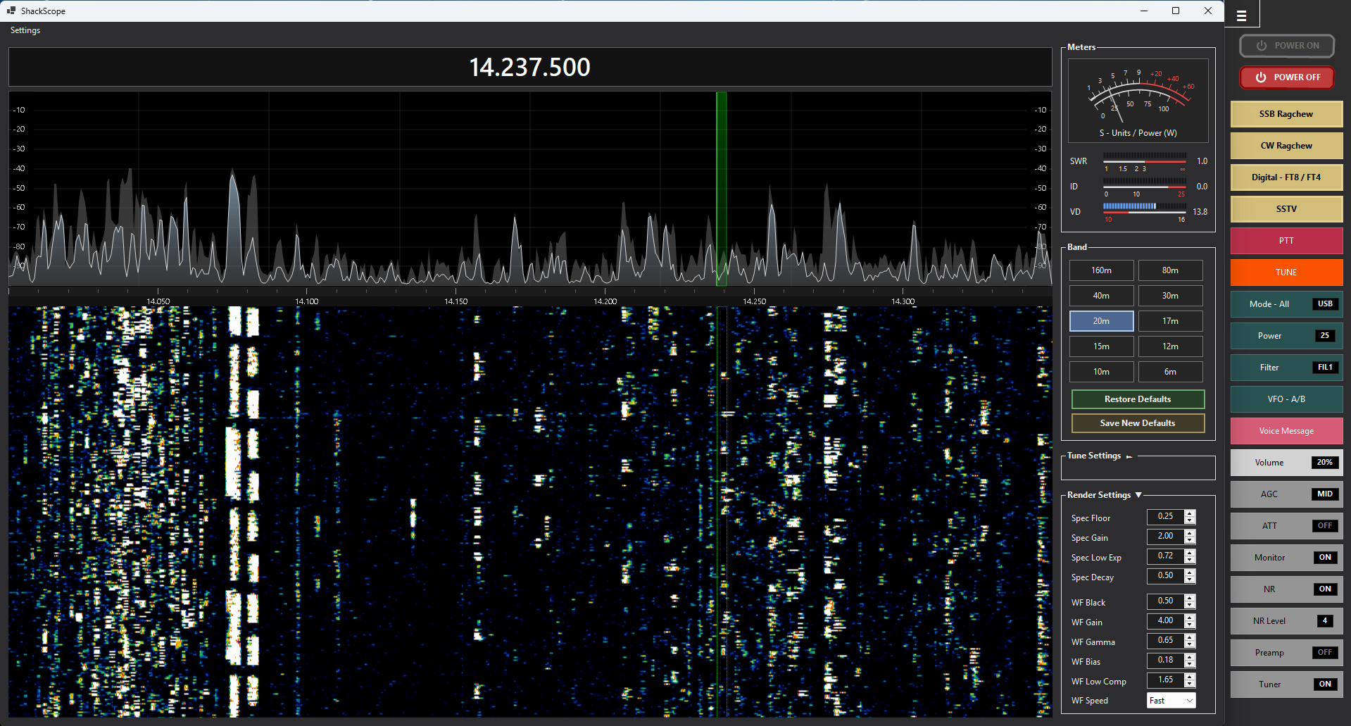 ShackMaestro and ShackScope running together